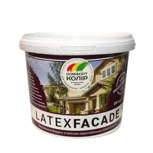 Краска фасадная латексная КОМФОРТ КОЛІР LatexFacade белая 1,2 кг