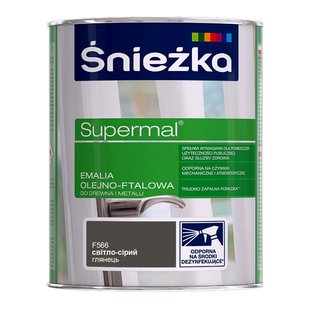 Емаль олійно-фталева Sniezka Supermal білий глянець ( RAL 9003 ) 0,2 л