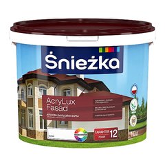 Краска фасадная акриловая Sniezka Acrylux Fasad 10 л