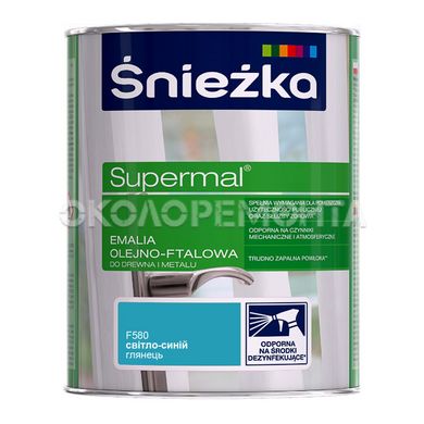 Эмаль масляно-фталевая Sniezka Supermal шоколадный глянец ( RAL 8017 ) 0,8 л