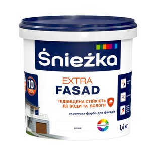 Краска фасадная акриловая Sniezka Extra Fasad белая 14 кг