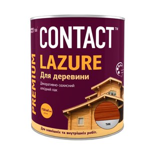 Лак деревозахисний ЛАЗУР Contact черешня 0,75 л