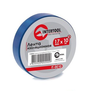 Крепежный инструмент Лента изоляционная 0,15 мм x 17 мм x 25 м синяя INTERTOOL IT-0025