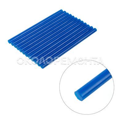 Клейові стрижні Комплект стрижнів клейових блакитних 11,2 мм * 200 мм, 12 шт. INTERTOOL RT-1053