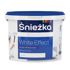 Краска интерьерная акриловая Sniezka White Effect супербелая 14 кг