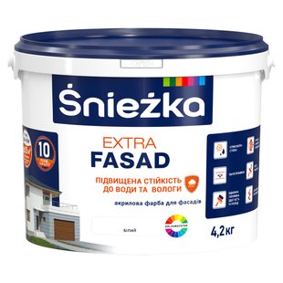 Краска фасадная акриловая Sniezka Extra Fasad белая 14 кг