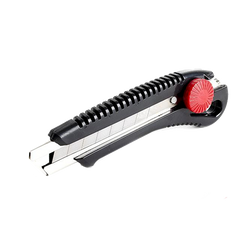 Режущий инструмент Нож с металлической направляющей под лезвие 18 мм с винтовым фиксатором INTERTOOL HT-0502