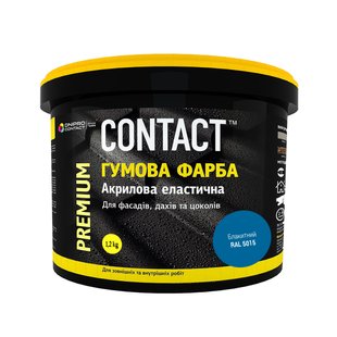 Краска резиновая CONTACT светло-зеленая (RAL 6018) 1,2 кг