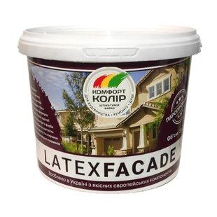 Краска фасадная латексная КОМФОРТ КОЛІР LatexFacade белая 1,2 кг