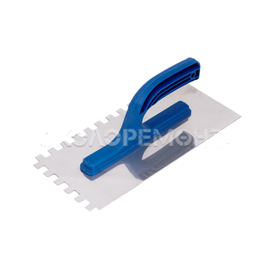 Инструмент для отделочных работ Затирка cтальная оцинкованная с зубом Q-tool 10*10мм, 280*130мм