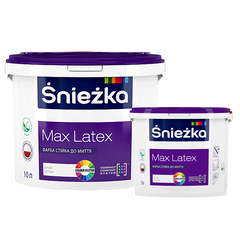 Акционный пакет: Краска латексная для интерьеров Sniezka Max Latex 10л + 3 л