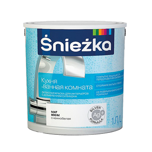 Фарба латексна Sniezka Kuchnia-Lazienka для кухні та ванної кімнати сніжно-біла 2,5 л