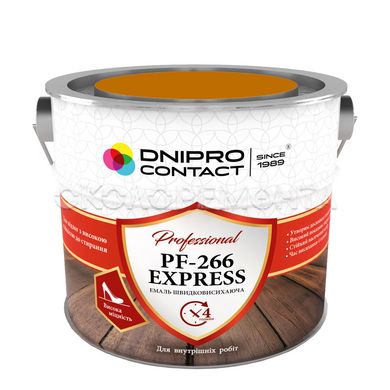 Эмаль для пола быстровысыхающая Днер-Контакт Экспресс красно-коричневая 2,6 кг
