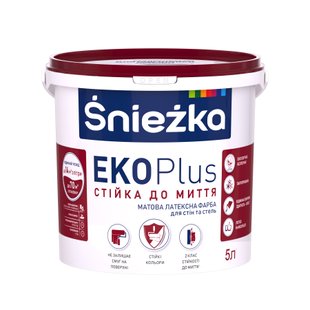 Краска латексная Śnieżka Eko Plus белая 1 л