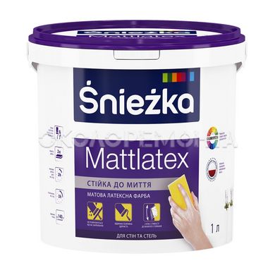 Фарба інтер'єрна латексна Sniezka Mattlatex 10л затонована згідно каталогу NCS в колір 0510-Y20R