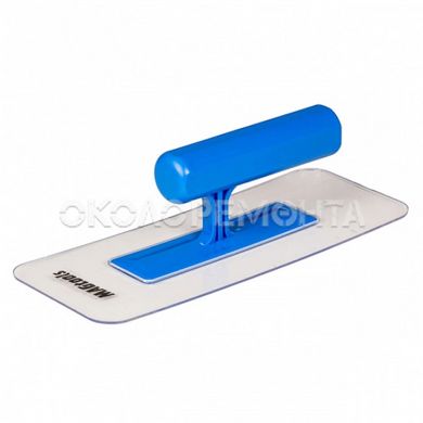 Гладилка для декора прозрачная синяя ручка MagTools 90х220 мм (5468)