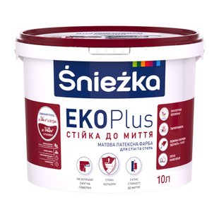 Краска латексная Śnieżka Eko Plus белая 1 л