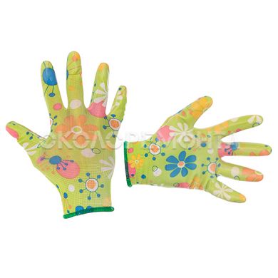 Перчатки Перчатки садовые с нитриловым покрытием 8" зеленые INTERTOOL SP-0163