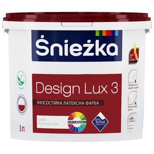 Краска латексная для интерьеров Sniezka Design Lux 3 белая 10 л