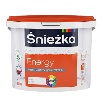 Краска латексная для интерьеров Sniezka Energy белая 14 кг