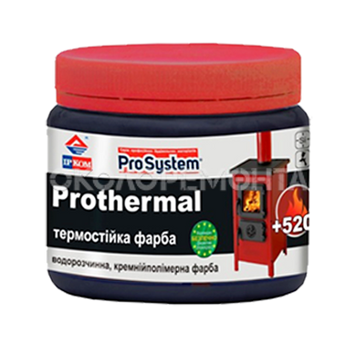 Краска термостойкая кремнийполимерная Prothermal черная 0,35 л