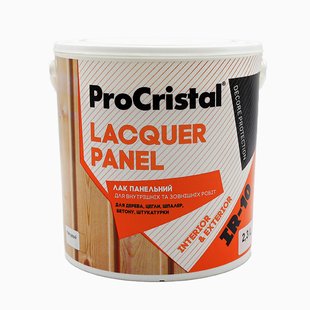 Лак панельний ProCristal Lacquer Panel IР-10 безколірний шовковисто-матовий 2,3 л