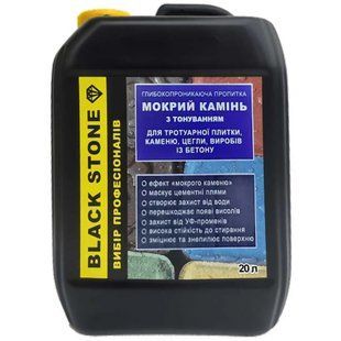 Пропитка для минеральных поверхностей Black Stone "Мокрий камень"с эффектом тонирования 20 л