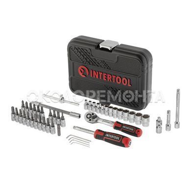 Наборы инструментов Набор инструментов 46 ед. STORM, 1/4", Сr-V INTERTOOL ET-8046