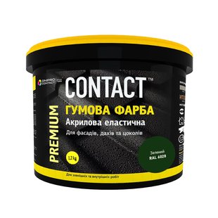 Краска резиновая CONTACT светло-зеленая (RAL 6018) 1,2 кг