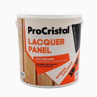 Лак панельний ProCristal Lacquer Panel IР-10 безколірний шовковисто-матовий 2,3 л