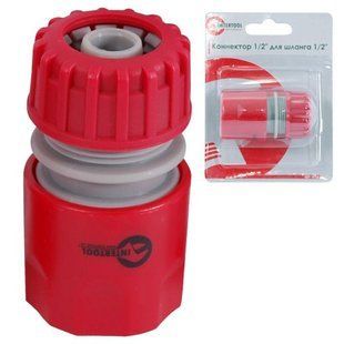 Инструмент для полива Коннектор 1/2" для шланга 1/2" INTERTOOL GE-1016