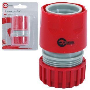 Инструмент для полива Коннектор 3/4" для шланга 3/4" INTERTOOL GE-1018