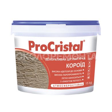 Декоративна штукатурка ProCristal Короїд ІР-53 зерно 3 мм 15 кг