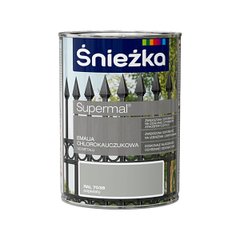 Эмаль хлоркаучуковая для металла ŚNIEŻKA Supermal шоколадный ( RAL 8011 ) 0,9 л
