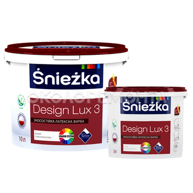 Акціоний пакет: Фарба латексна для інтерьєрів Sniezka Design Lux 3 10л + 3л