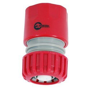 Инструмент для полива Коннектор с аквастопом 3/4" для шланга 3/4" INTERTOOL GE-1021