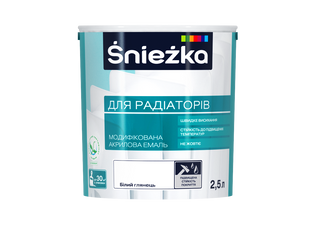 Эмаль акриловая для радиаторов Sniezka белый глянец 2,5 л