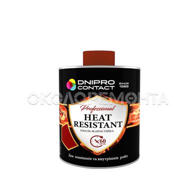 Краска силиконовая жаростойкая DNIPRO-CONTACT черная 0,2 кг