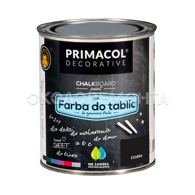 Краска с эффектом поверхности школьной доски Primacol Decorative черная 0,75 л