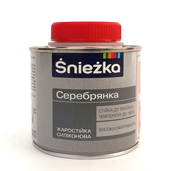 Краска силиконовая жаростойкая Sniezka Srebrzanka серебряная 200 мл