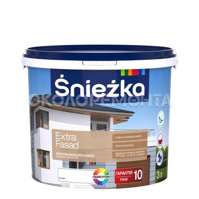 Фарба фасадна акрилова Sniezka Extra Fasad біла 5 л