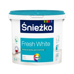 Краска латексная для интерьеров Sniezka Fresh White белая 10 л