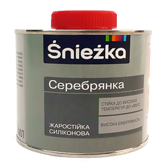 Краска силиконовая жаростойкая Sniezka Srebrzanka серебряная 500 мл