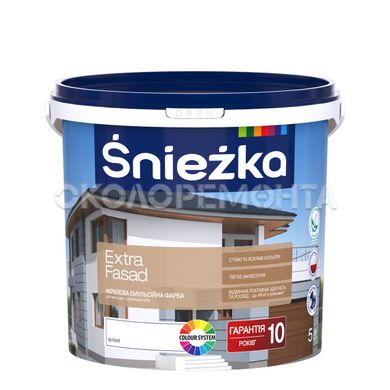 Краска фасадная акриловая Sniezka Extra Fasad белая 10 л