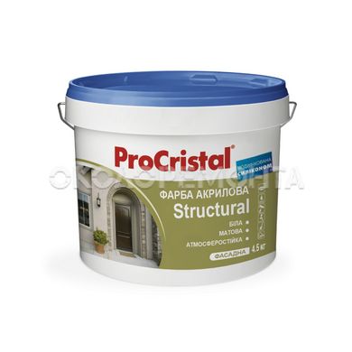 Краска структурная ProCristal ИР-138 модифицированная силиконом белая 4,5 кг