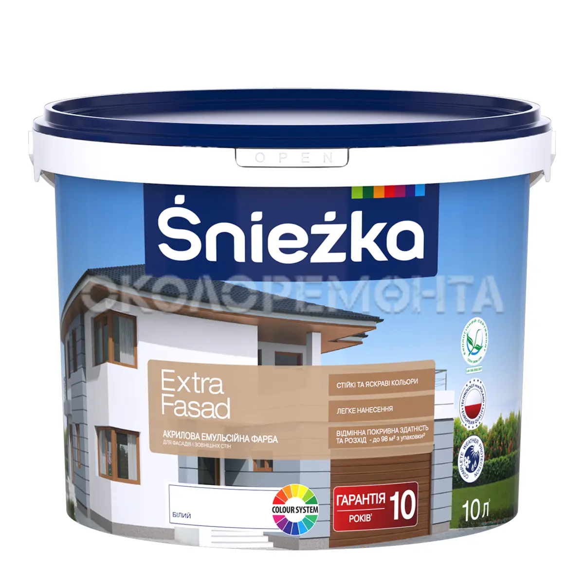 Краска фасадная акриловая Sniezka Extra Fasad