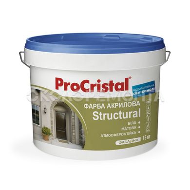 Фарба структурна ProCristal ІР-138 модифікована силіконом біла 4,5 кг