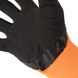 Рукавички Рукавичка помаранчева в'язана синтетична, посилена, покрита чорним спіненого латексу 10 " INTERTOOL SP-0117 2 з 3