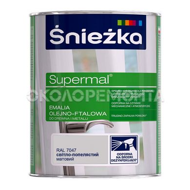 Эмаль масляно-фталевая Sniezka Supermal белый матовый ( F100 ) 0,8 л