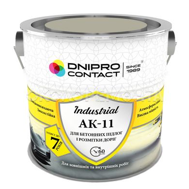 Краска для бетонных полов и дорожной разметки АК-11 Днепр-Контакт белая 2,8 кг